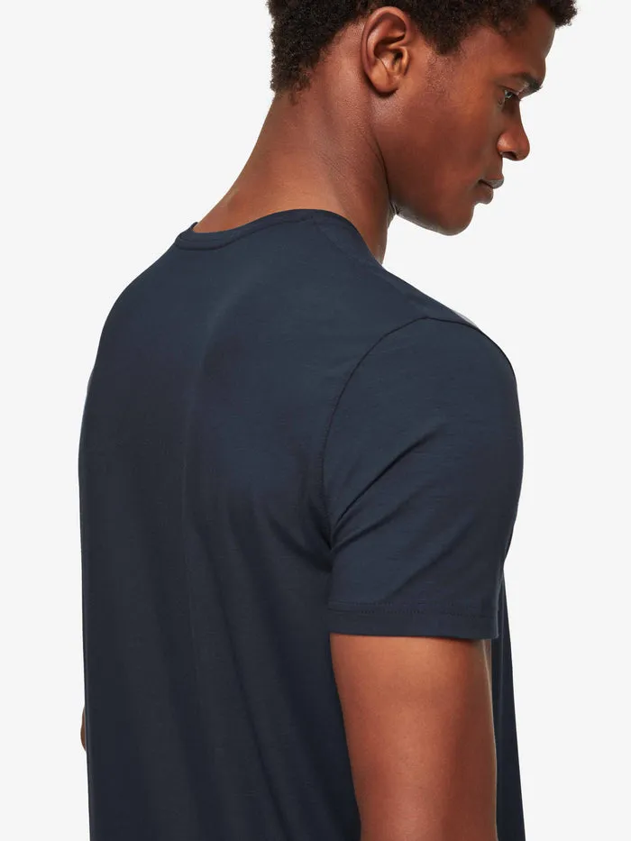 Basel Micro Modal Stretch short sleeve - Navy