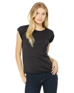 Bella   Canvas 8804 Ladies' Flowy Muscle T-Shirt with Rolled Cuff