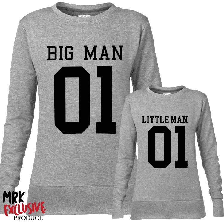 Big Man/Little Man Dad & Son Matching Crew Sweaters (MRK X)