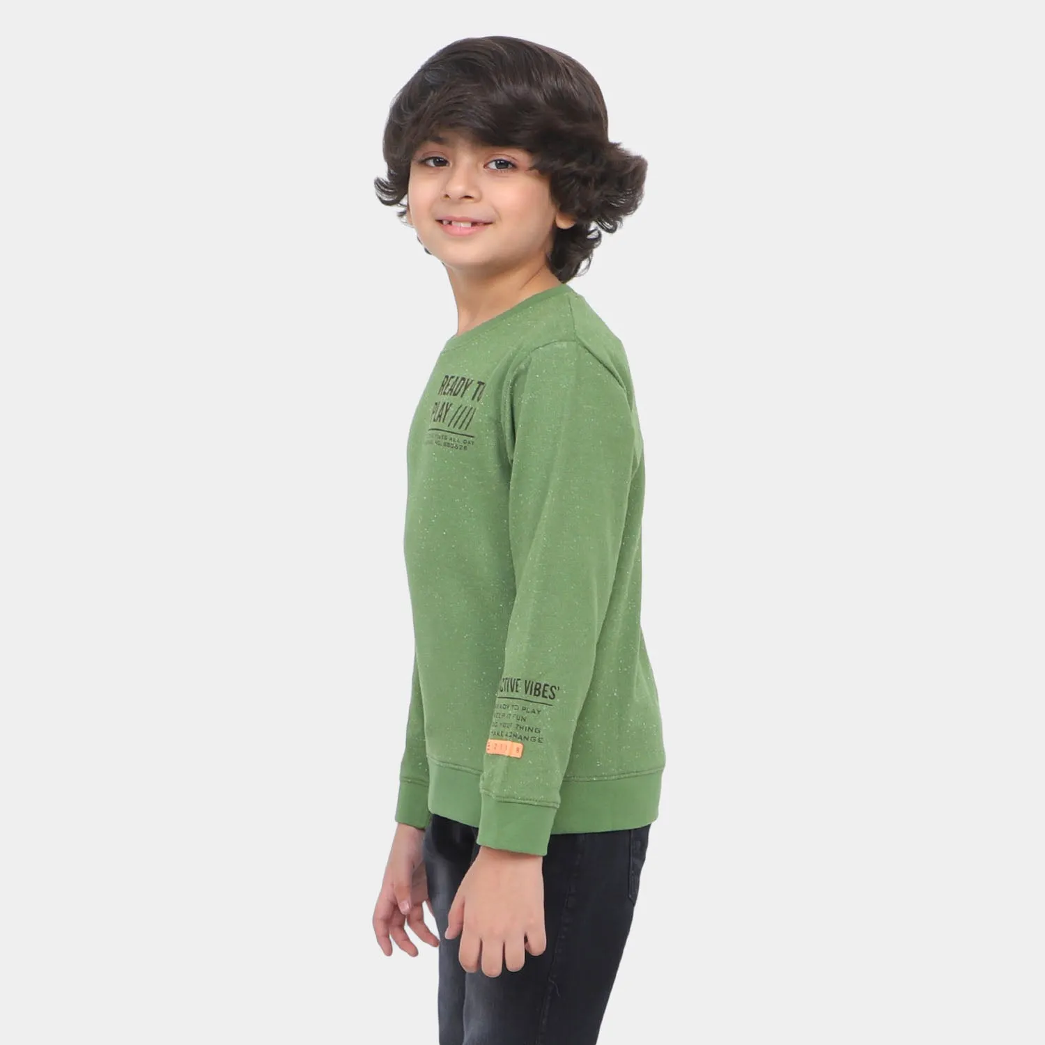 Boys Sweatshirt Ready To Play - Green