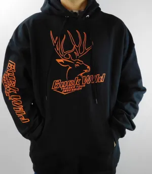 Buck Wild Black Hoodie With Orange Logo