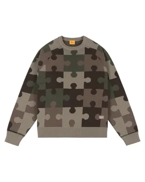 Camo Puzzle Knit Sweater