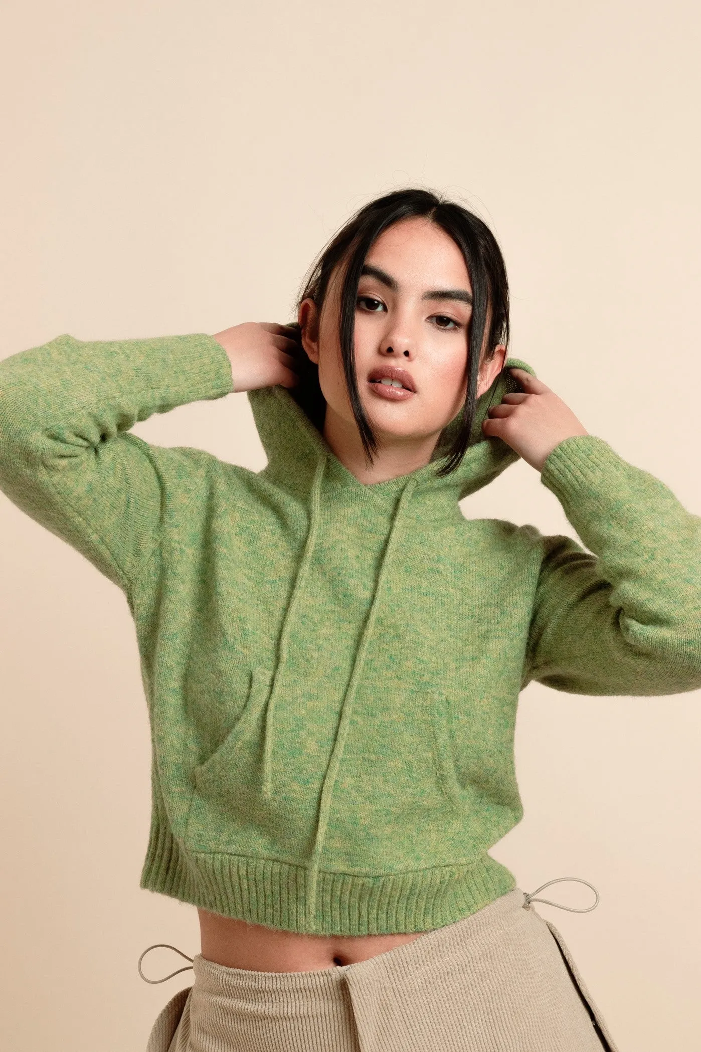 Daisy Street Pull Knitted Hoodie