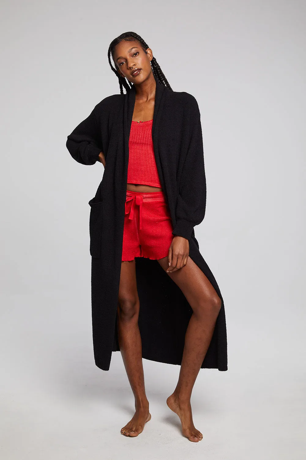 Evee Maxi Licorice Cardigan