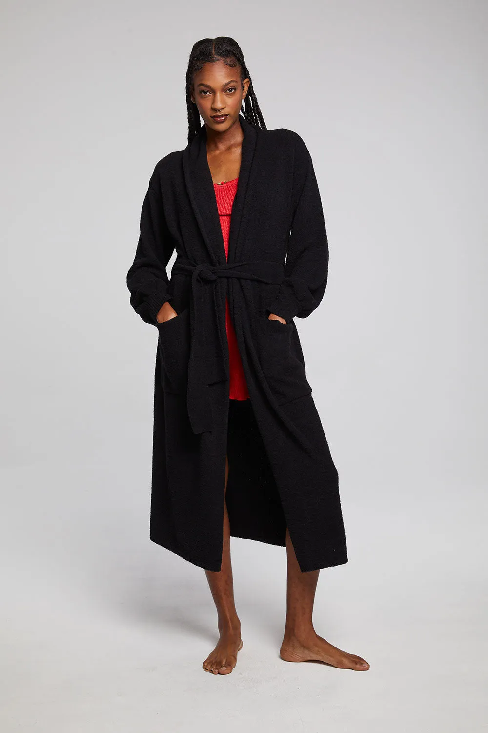 Evee Maxi Licorice Cardigan