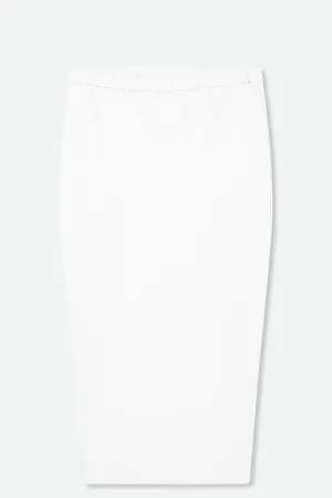 LONG KICK PLEAT SKIRT IN TECHNICAL STRETCH