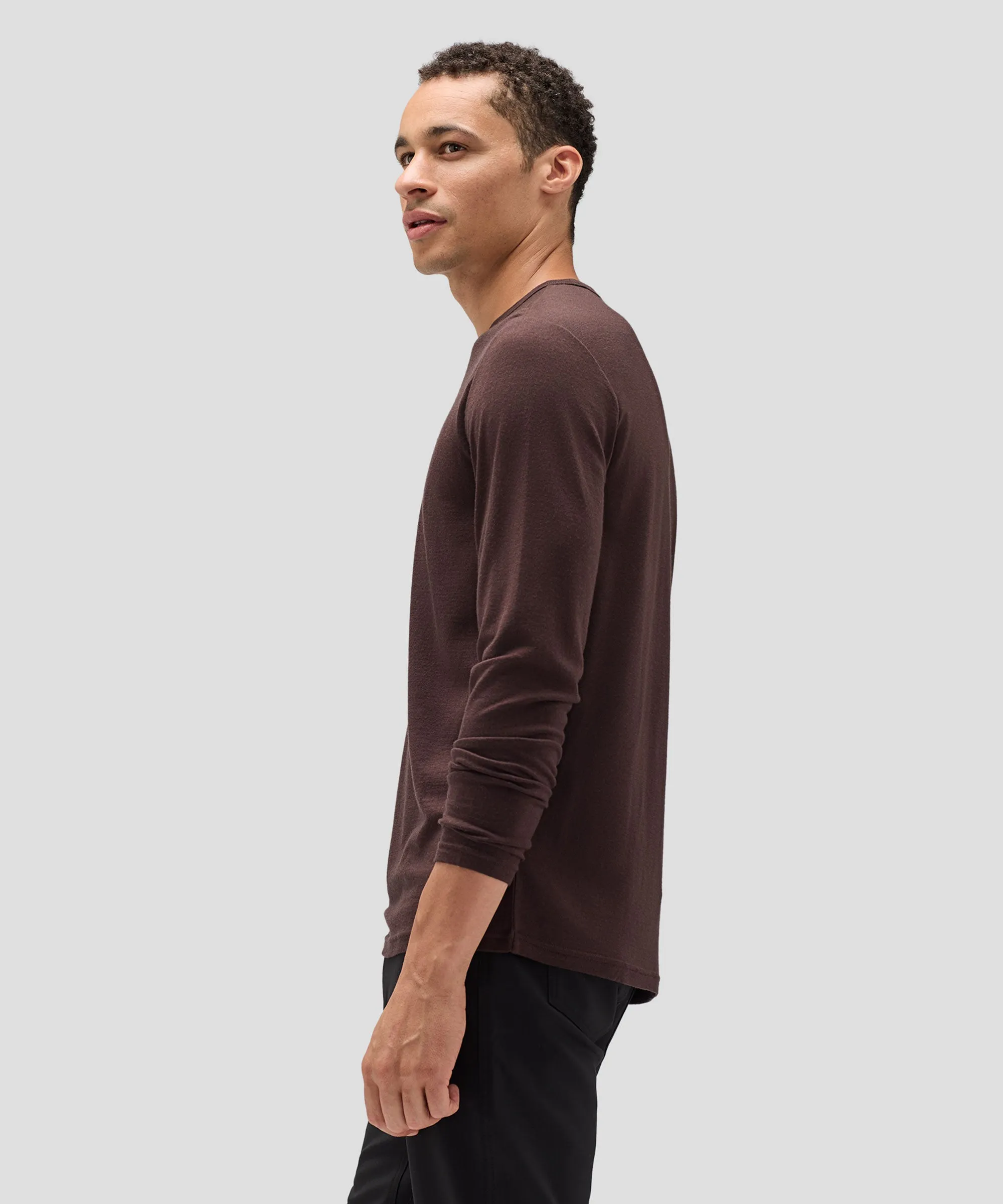 Men's Long Sleeve Merino Crew