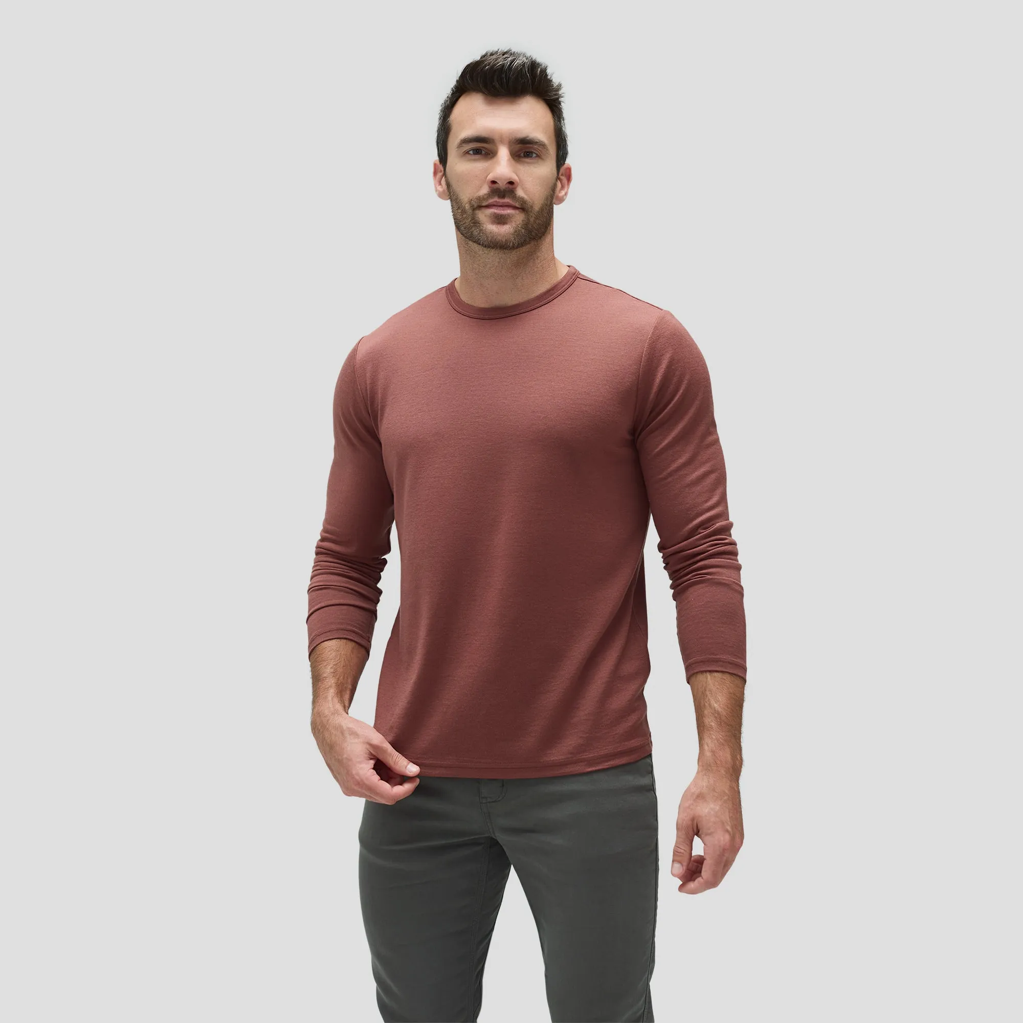 Men's Long Sleeve Merino Crew