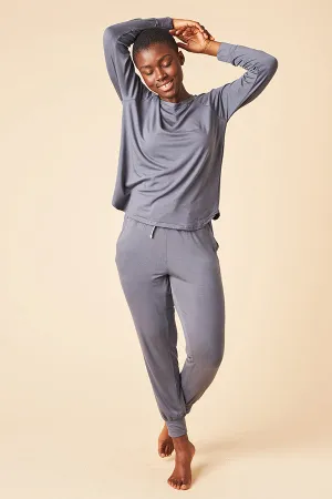 Relaxed Long Sleeve Top   High Waisted Harem Pant