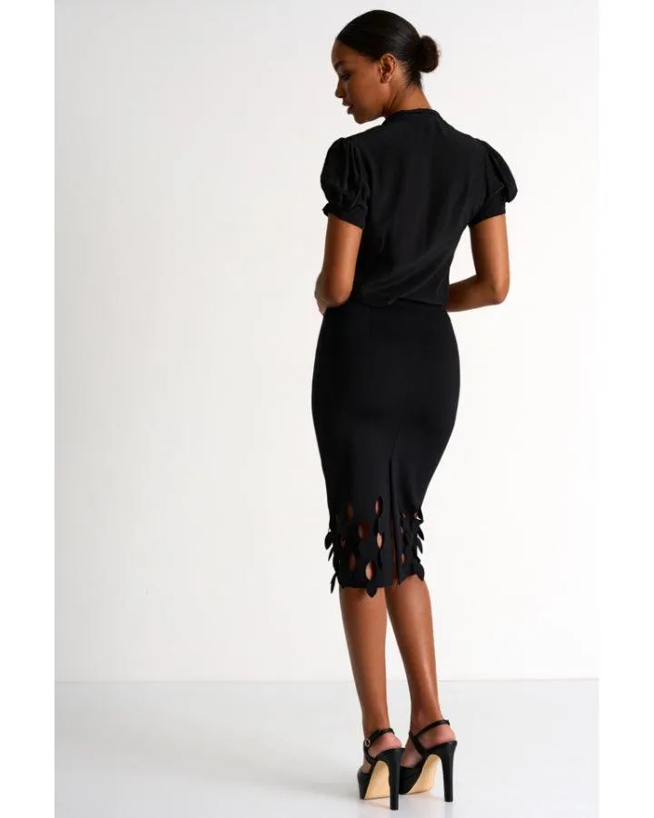 Shan Pencil Skirt With Cut Outs