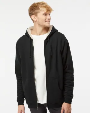 Sherpa Lined Zip Hooded Sweatshirt