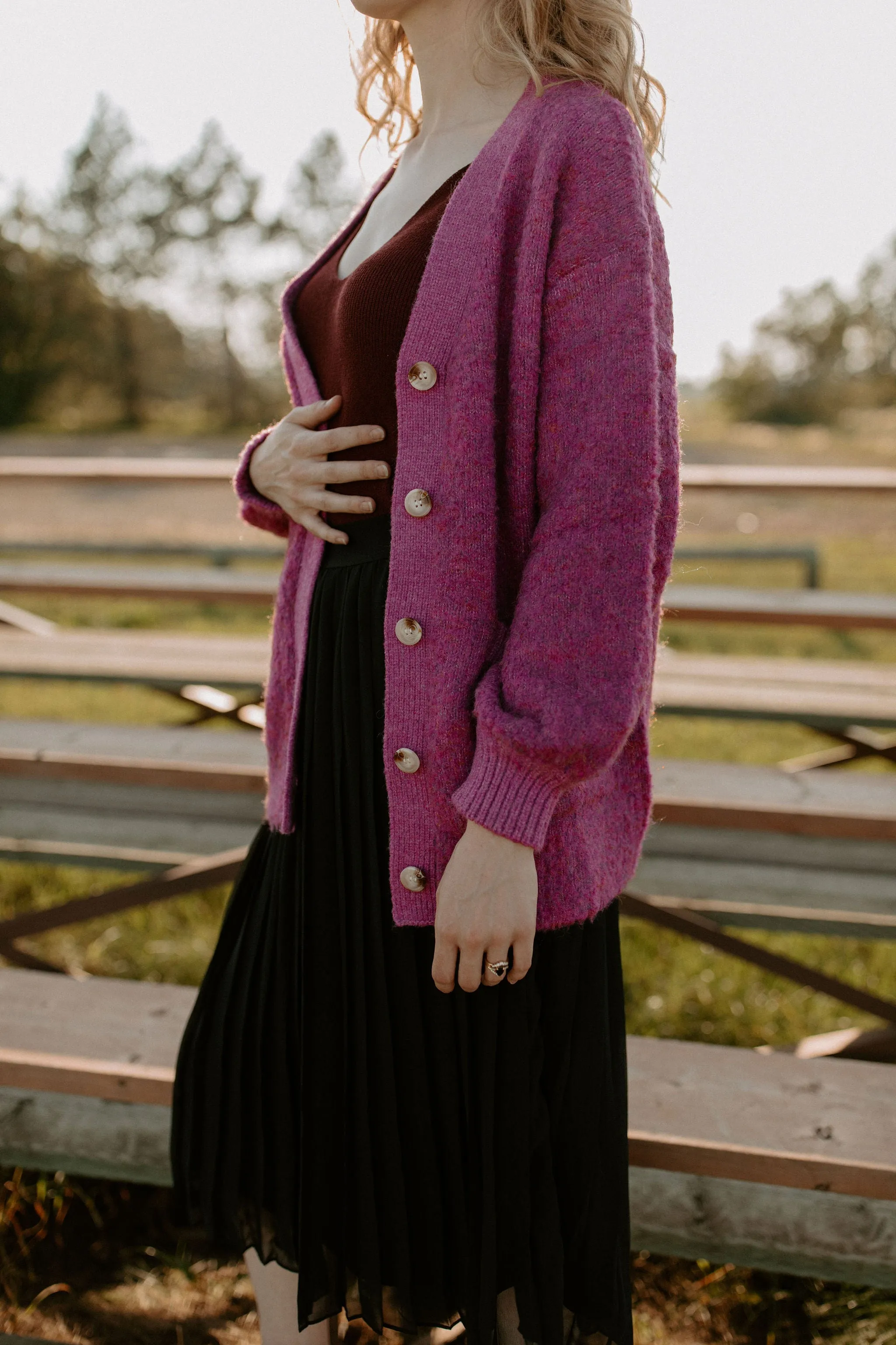 The Melodie Cardigan by FRNCH - Violet