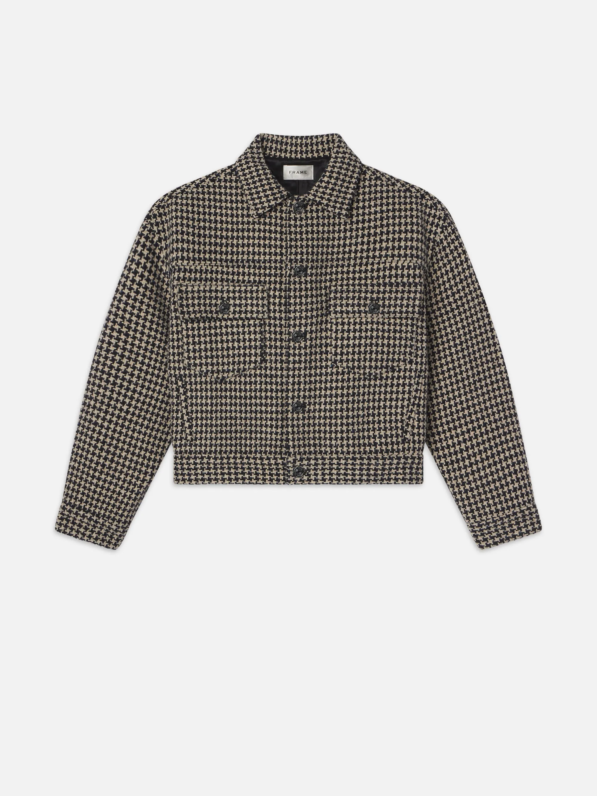 The Tweed Boxy Jacket -- Houndstooth