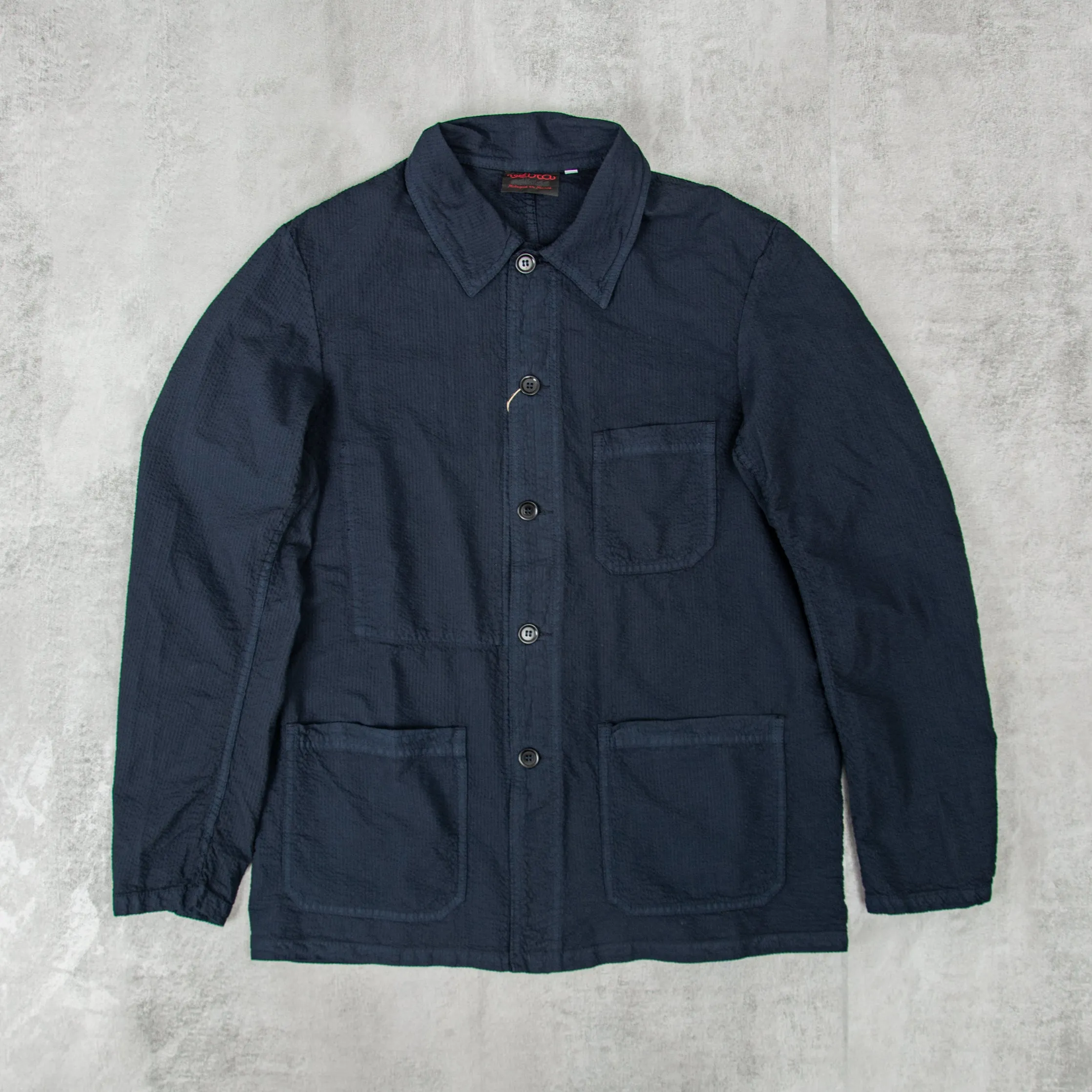 Vetra Weaved Seersucker Jacket - Navy