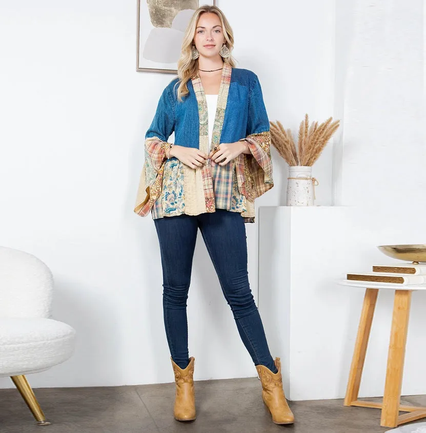 Western Boho Chic: Tiered Patchwork Top