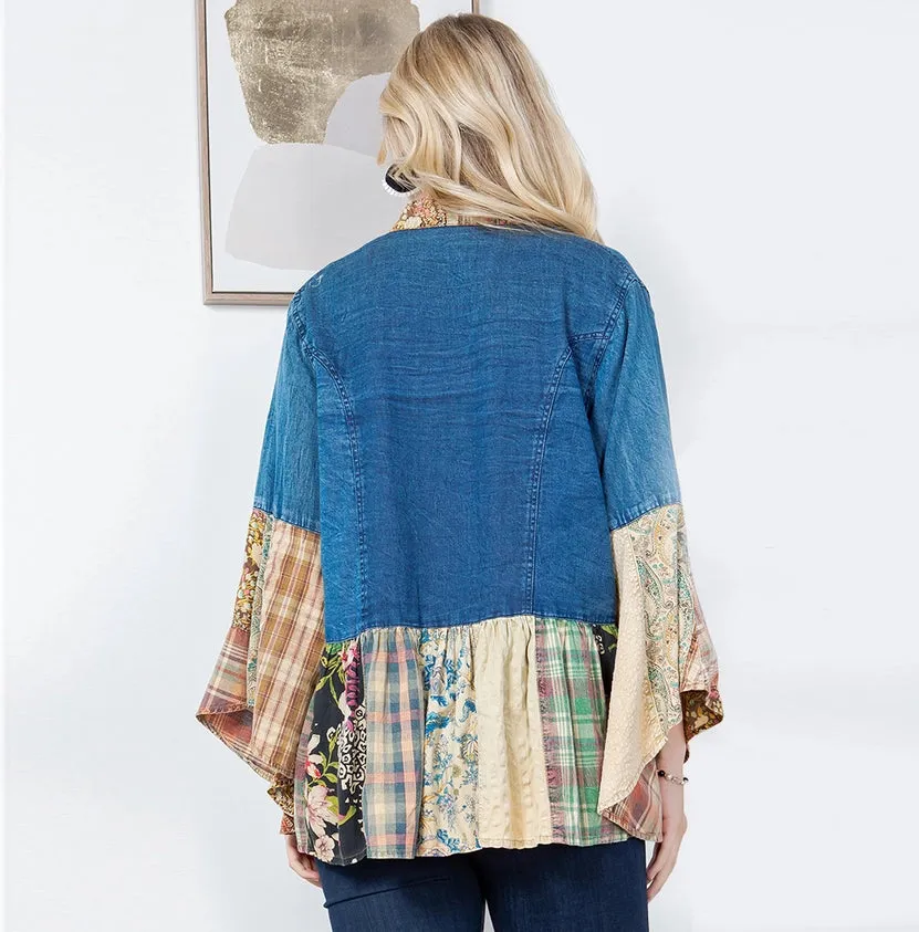 Western Boho Chic: Tiered Patchwork Top