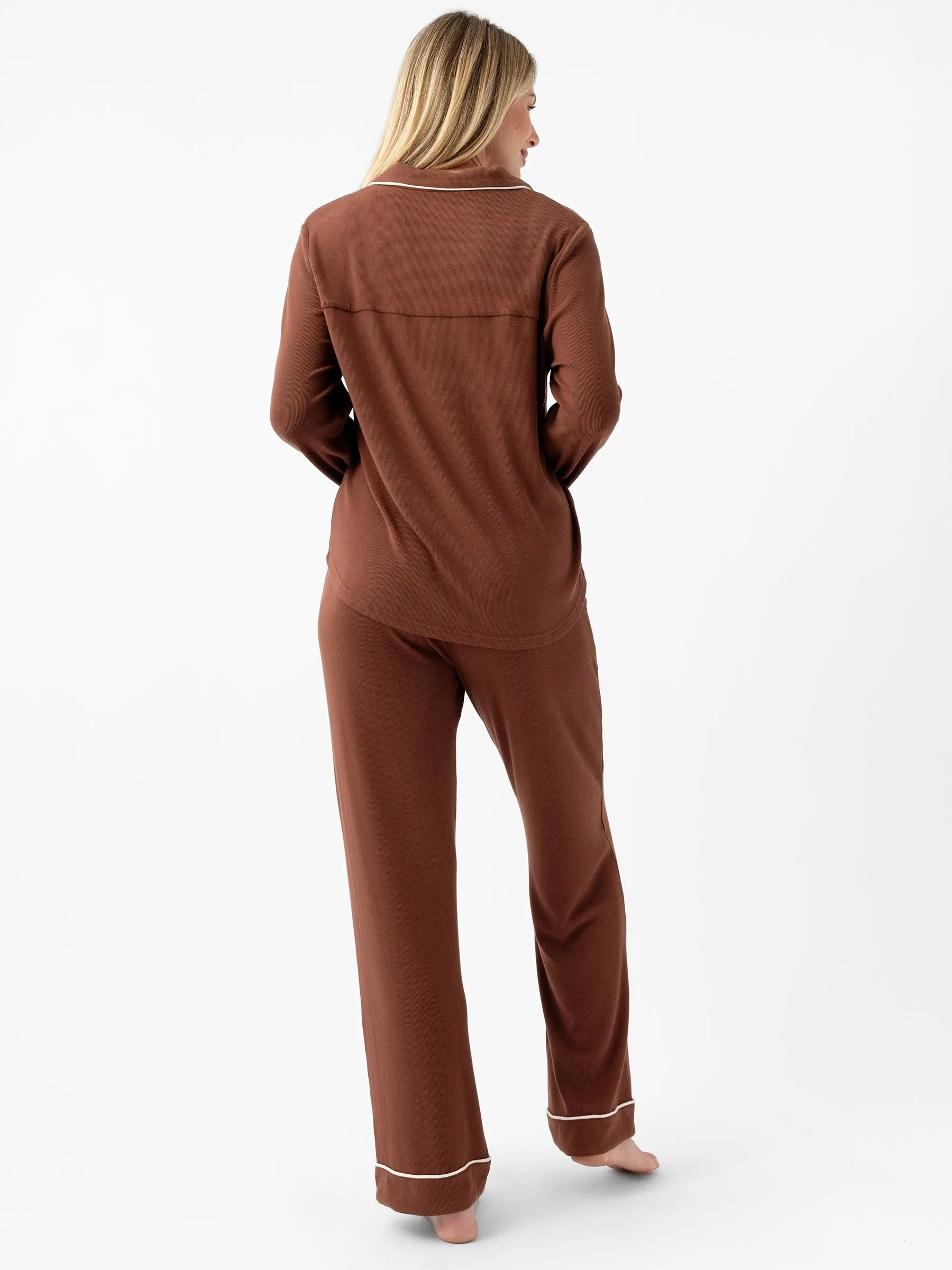 Women's Bamboo Rib-Knit Classic Pajama Pant