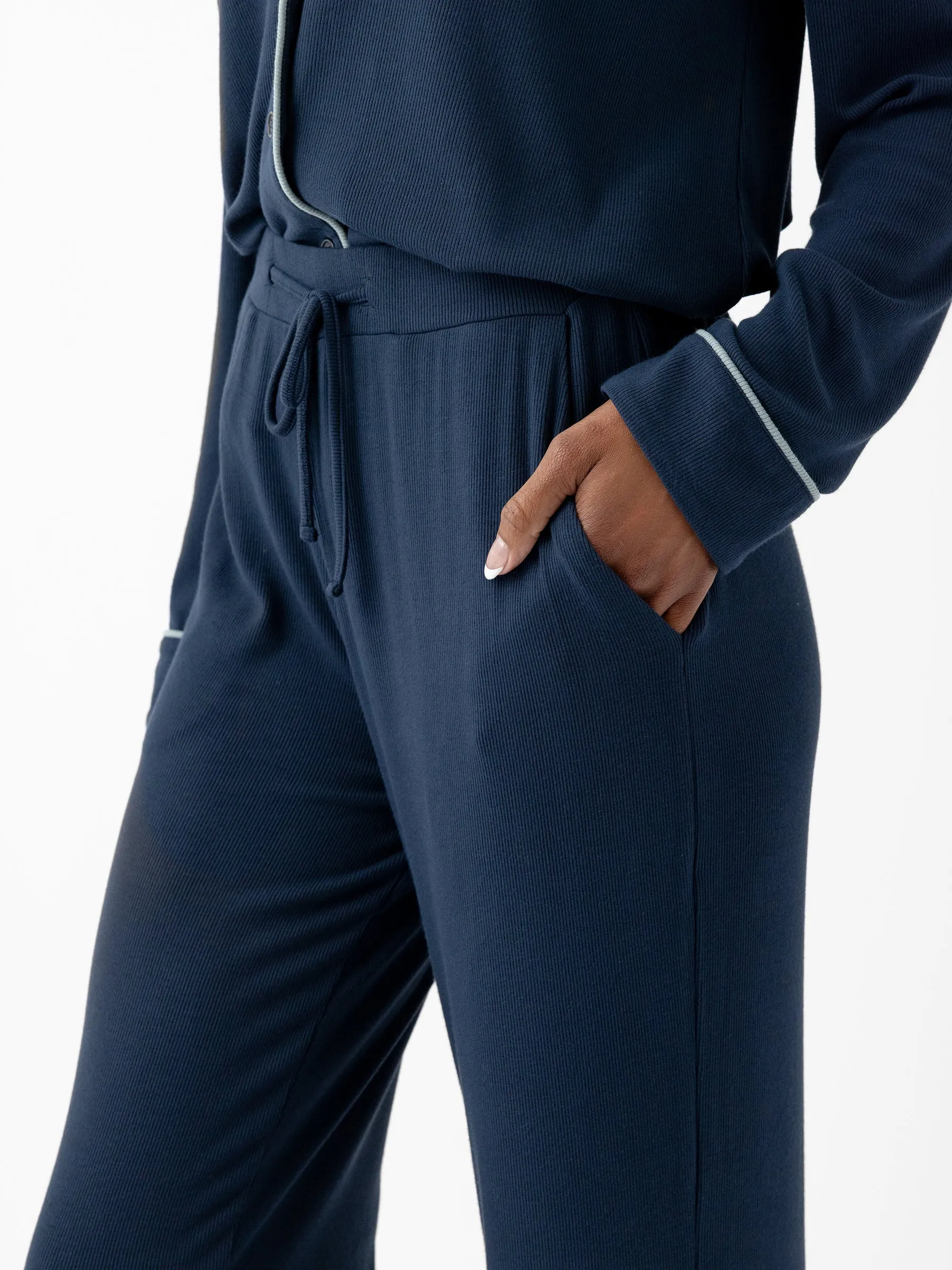 Women's Bamboo Rib-Knit Classic Pajama Pant