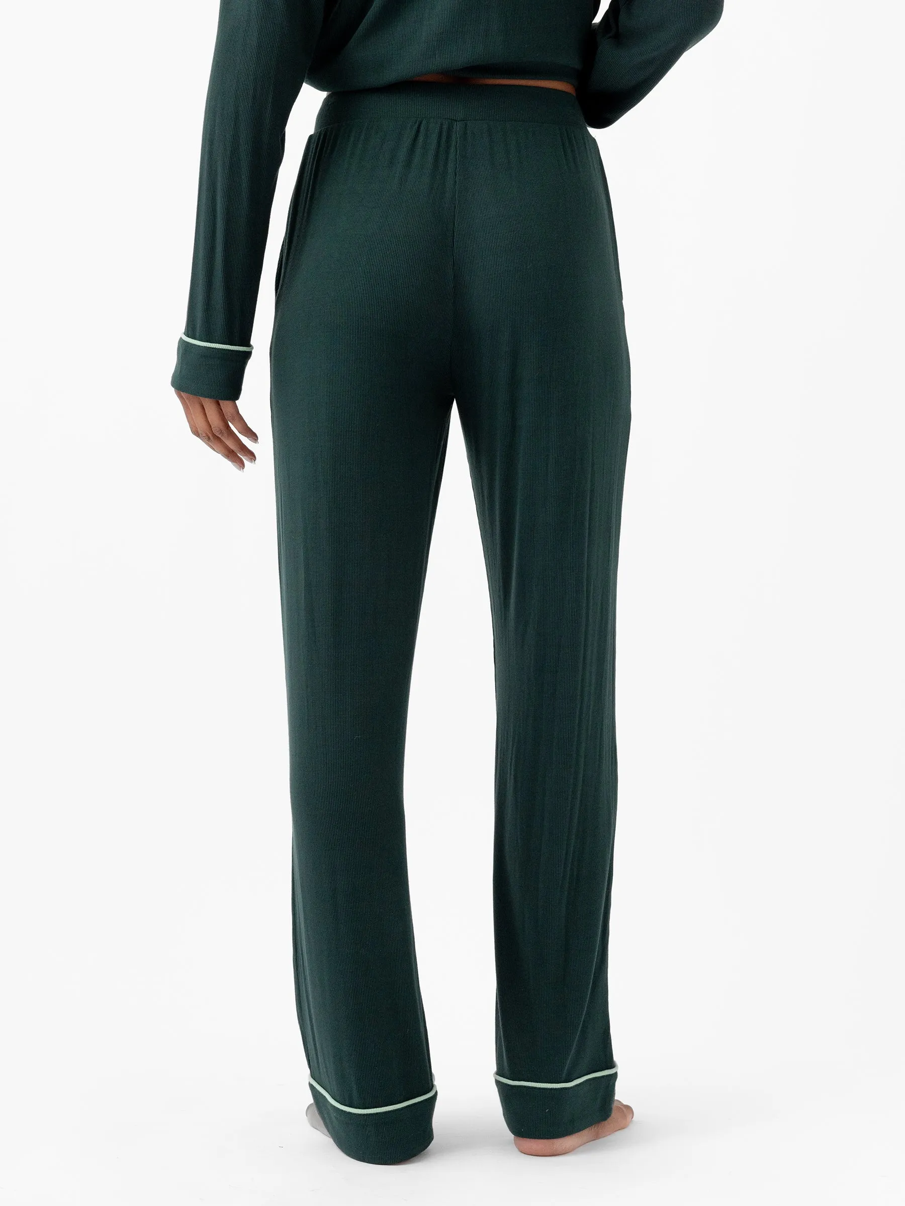 Women's Bamboo Rib-Knit Classic Pajama Pant