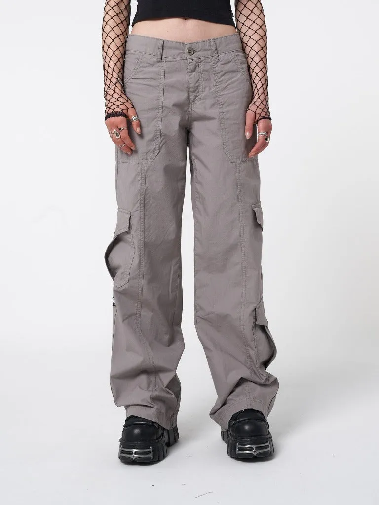 Women's Cleo Grey Y2K Cargo Pants